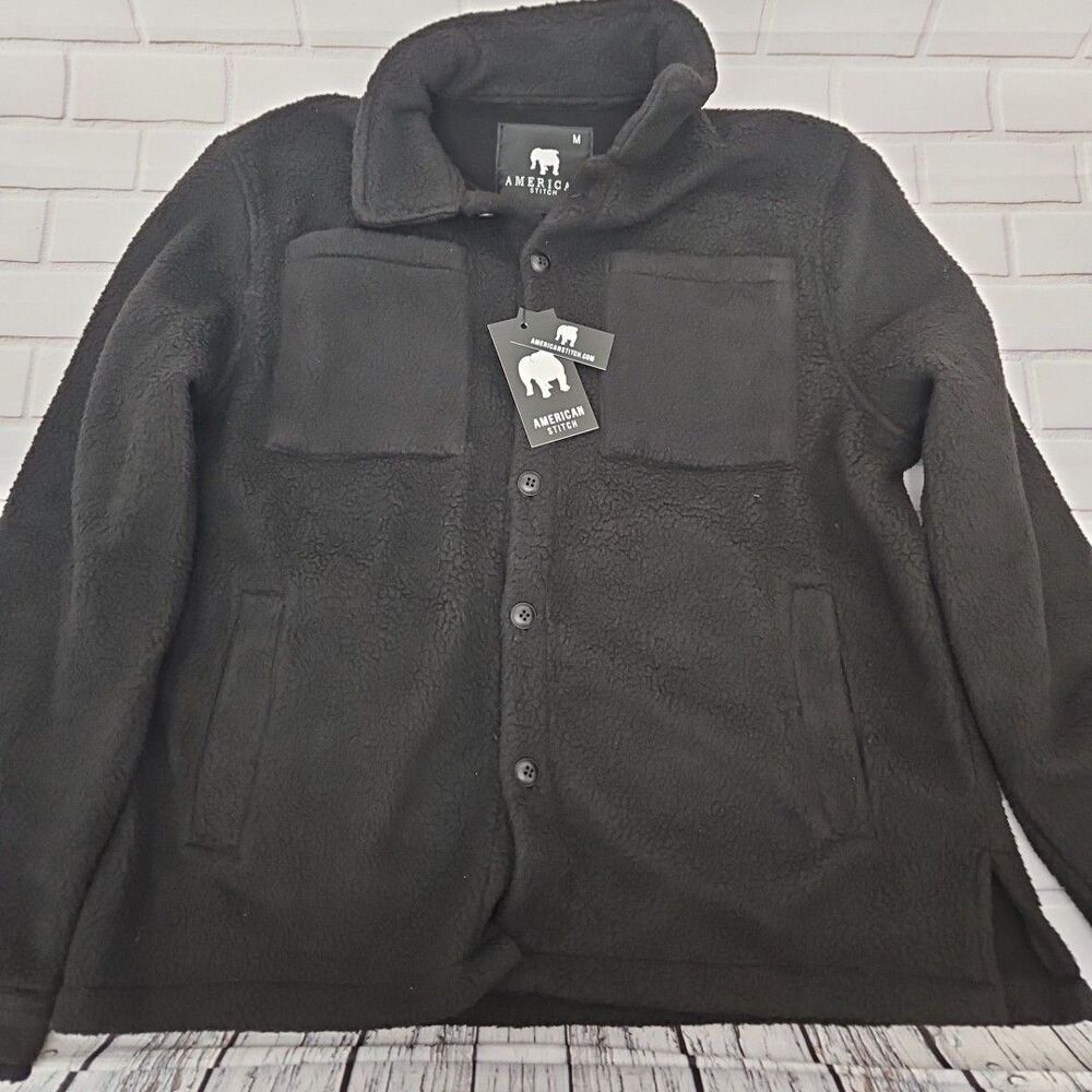 NWT American Stitch Fleece Jacket Men’s Medium black